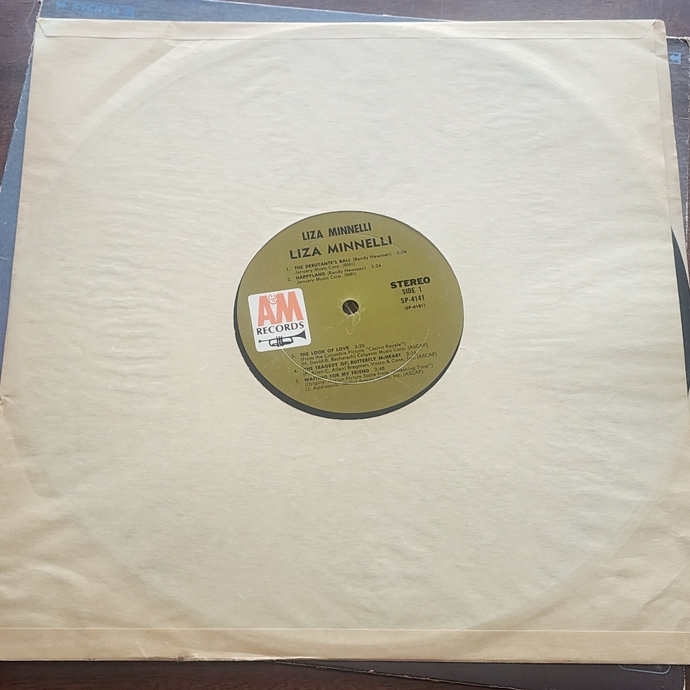 Liza Minnelli Self Titled Vinyl LP AM Records SP 4141 - Picture 4 of 6